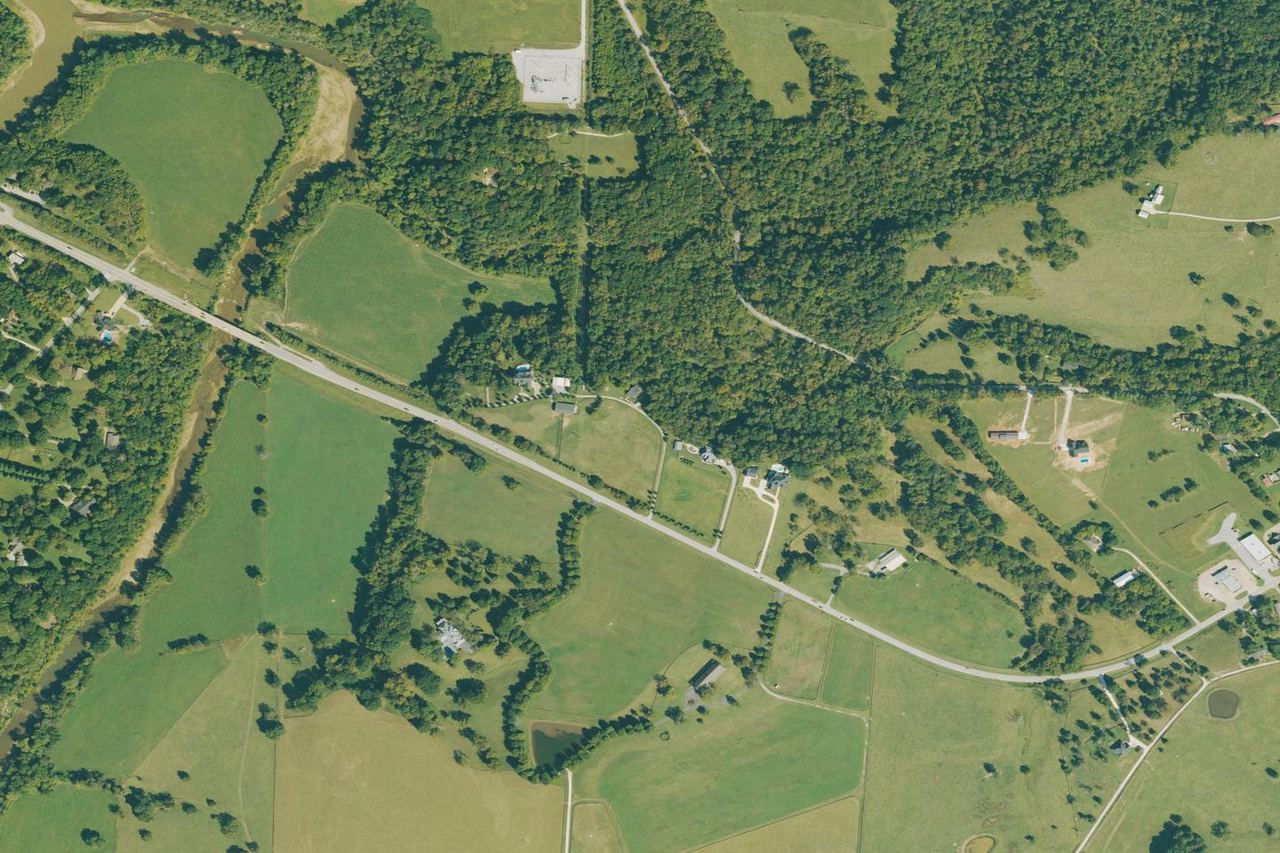 Natural-color aerial view around Goshen, Arkansas